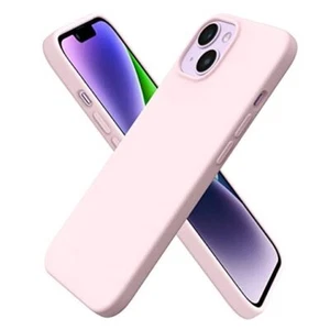 Compatible with iPhone 14 Case 6.1, Slim Liquid Silicone 3 Layers Chalk Pink - Picture 1 of 7