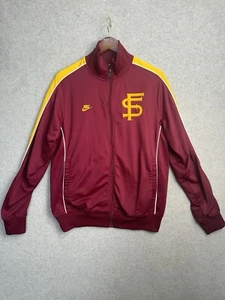 Giacca da pista vintage Nike rosso oro L zip retrò anni 70 80 stile SF colori squadra - Foto 1 di 16