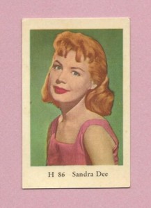 1961 Dutch Gum Card H #86 Sandra Dee