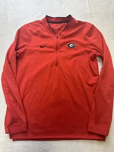 Georgia Bulldogs Red Nike Dri-fit Pullover Quarter Zip Small - Picture 1 of 7