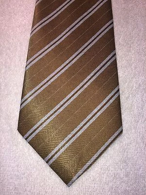 ROMARIO MANZINI HOMBRE CORBATA BRONCEADA CON RAYAS GRISES 3,75 X 58 Foto 1 de 4