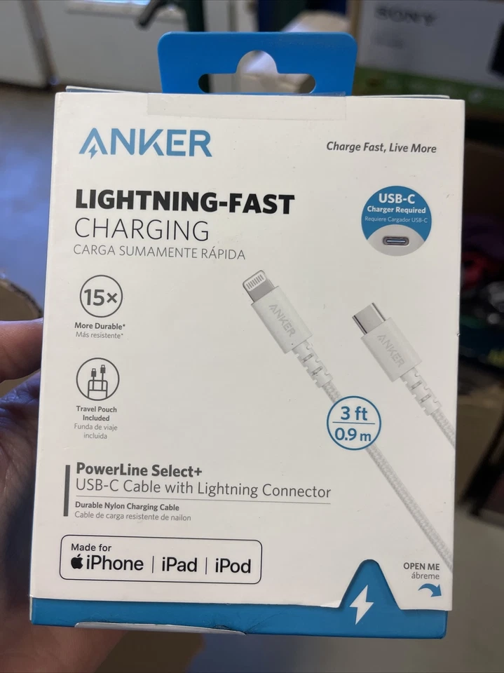 Anker A8617H21-1 321 USB-C to Lightning Cable (3ft)