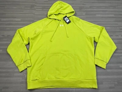 Мужской флисовый пуловер с капюшоном Under Armour Rival размер XL 1379757 светло-зеленый 55 долл. США - Изображение 1 из 4