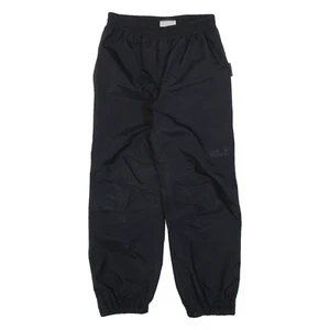 JACK WOLFSKIN Jungen Regenhose schwarz Tapered 8Y W22 L21 - Bild 1 von 6