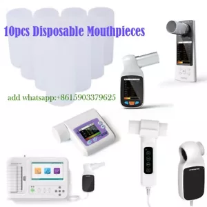 10 un. boquillas de PE desechables para espirómetro digital SP10/70B/80B/SPM-A/SPM-D - Imagen 1 de 6
