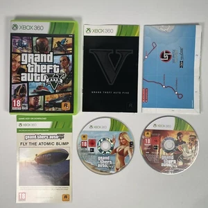 Grand Theft Auto 5 V GTA 5 Five Microsoft Xbox 360 Rockstar PAL Map Manual Live - Picture 1 of 24