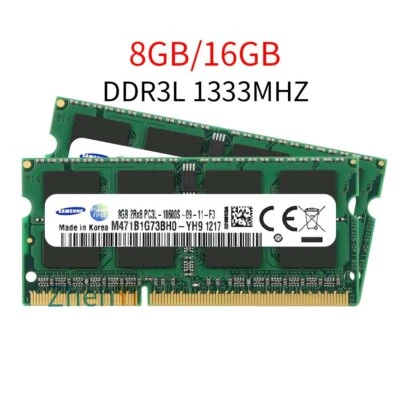 Per Samsung 16GB 8GB 4GB DDR3L PC3-10600S 1333MHz 1.35V Memoria Intel Laptop IT - Immagine 1 di 4