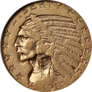 1910-S Indian Gold $5 NGC XF40 Decent Eye Appeal - Picture 1 of 4