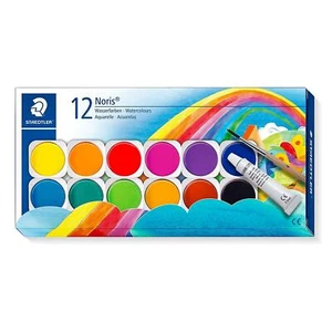 [Ref:888 NC12] STAEDTLER Boîte palette de peinture Noris Club 12 couleurs un