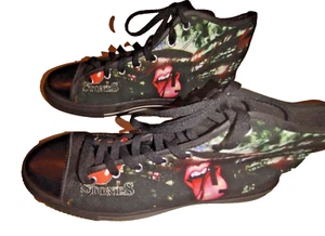 Unbranded High Top Sneaker Size 10 Unisex Color Blk/Rolling Stone Pattern - Picture 1 of 8