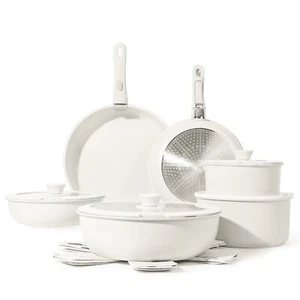 Carote Nonstick Cookware Sets, 17 Pcs Granite Non Stick Pots and Pans Set - Picture 1 of 7