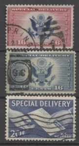 Nº: 129157 - USA - "ENTREGA ESPECIAL" - LOTE DE 3 SELLOS ANTIGUOS - ¡USADOS!! - Imagen 1 de 1