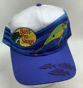 Bass Pro Shops Rare Embroidered All Over Big Logo Fishing Cap Hat Outdoor World - Picture 1 of 14