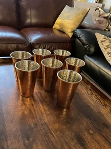 Acero inoxidable chapado en cobre martillado 16 OZ. Vaso Compre 6 y obtenga 1 gratis - Imagen 1 de 3