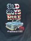 Old Guys Rule Mens T Shirt As American As It Gets Patriotic Truck NEW Sz L