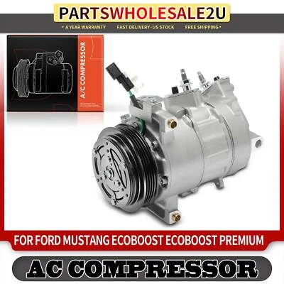 Compresor de aire acondicionado con 4 ranuras para Ford Mustang 2015 2016 2017 2018 2019 2020-2023 Foto 1 de 4