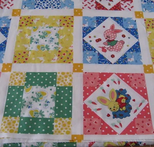 Classic Cottons Fabric Baby Animals Calico Cheater Quilt Repro 1940s 2 Yrds 2005 - Picture 1 of 8