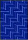 Self Adhesive Dolls House wallpaper Floor Tiles Blue Herringbone 1/12th Scale