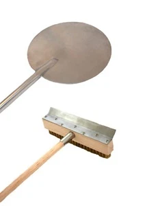 Pala de pizza acero inoxidable Ø 30 cm 150 cm 2 mm espesor de hoja! Panero de pan - Imagen 1 de 1