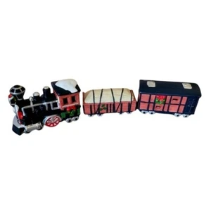 Dicken's Keepsake 3Pc Christmas Porcelain Vintage Train Set With Original Box - Picture 1 of 9