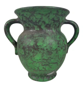 Original 1920's Weller Art Pottery LARGE COPPERTONE LINE Handled Vase Orig. Tag! - Picture 1 of 10