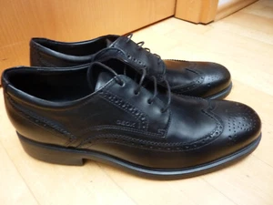 Geox Respira Herren Budapester Leder Schwarz super leicht Gr. 46 neu Top Zustand - Bild 1 von 7