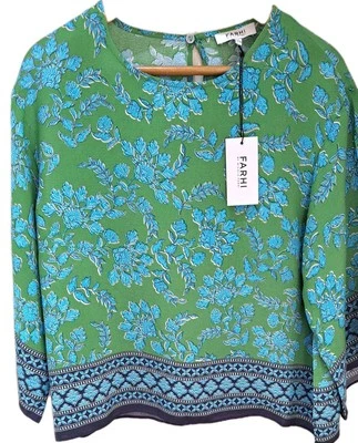 Новый с этикетками FARHI от NICOLE зеленый вискозный топ размер M (12) - Изображение 1 из 2