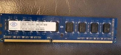 2GB 2GB PC3-10600 DDR3-1333 NANYA NT2GC64B8HC0NF-CG BLUE Desktop Memory - Image 1 of 2