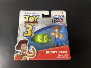 DISNEY PIXAR TOY STORY 3 ACTION LINKS BUDDY PACK ERBSEN IN EINER SCHOTE & WALKING WOODY - Bild 1 von 2