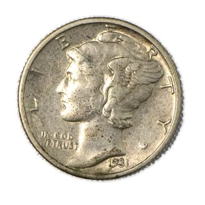 1931-S Mercury Silver Dime San Francisco Almost Uncirculated AU+ - Picture 1 of 2