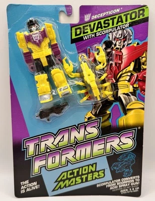 Transformers Devastator w/- Scorpulator G1 1990 Action Masters MOSC - Image 1 of 4
