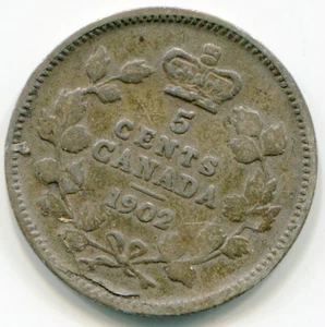 Canada 5 Cents 1902 KM-9   lotnov3390 - Picture 1 of 2