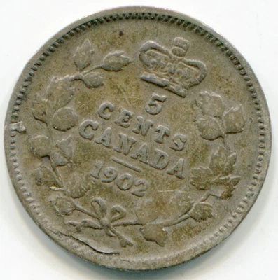 Canada 5 Cents 1902 KM-9   lotnov3390 - Image 1 of 2
