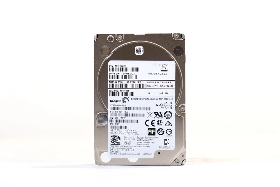 Seagate ST1200MM0018 1.2TB 2.5" 12Gb/s 10K RPM SAS Drive P/N: 1FF201-038 Tested - Image 1 of 2