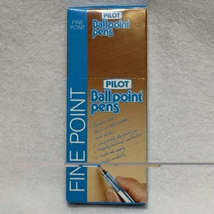 Penne a sfera vintage Pilot Fine Point inchiostro blu BP-S confezione da 1 dozzina made in Japan - Foto 1 di 7