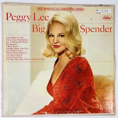 Peggy Lee-Big Spender Vinyl LP Record 1966 Capital Records  NM Cond - Image 1 of 4