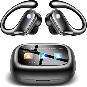 Black Wireless Earbuds ENC Noise Cancelling Sport Headphones Stereo Sound 5 EQ G - Picture 1 of 12