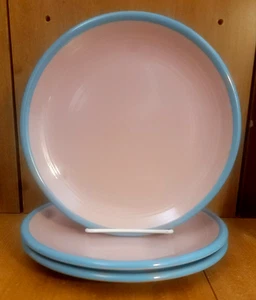Century RIO PINK Salad plate set of 3, 7 3/4", Stoneware, Excellent - Picture 1 of 9