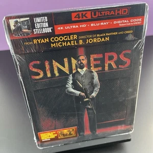 Sinners (4K UHD•Blu-ray•Digital, 2025) Limited Edition Embossed Steelbook NEW - Picture 1 of 6