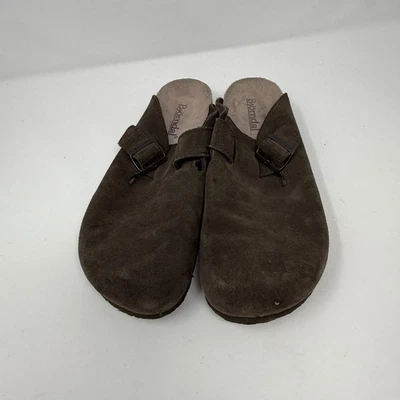 Björndal Brown Suede Leather Clogs Comfort Adjustable Buckle Strap Mules size?? - Image 1 of 4