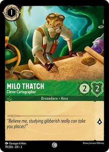 Milo Thatch - Clever Cartographer 79/204 Into the Inklands Cold Foil - Picture 1 of 1