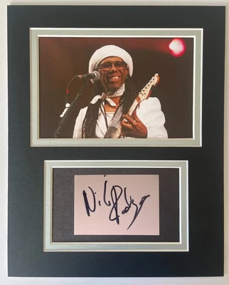 Nile Rodgers Signed Autograph 10x8 photo mount display Music Singer Chic COA - Image 1 of 4
