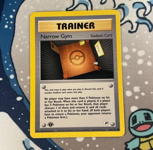 Narrow Gym 124/132 1st Edition Gym Heroes Set WOTC Vintage Pokemon MP - Picture 1 of 2