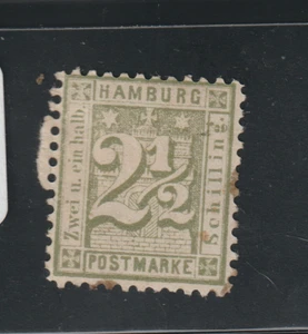 w***988 ** SCARCE ** 1865 HAMBURG ** STAMP CV $90 - Bild 1 von 1