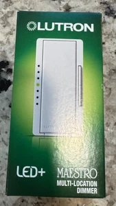 Interruptor atenuador Lutron Maestro LED+ para bombillas LED regulables, MACL-153MR-WH - Imagen 1 de 2