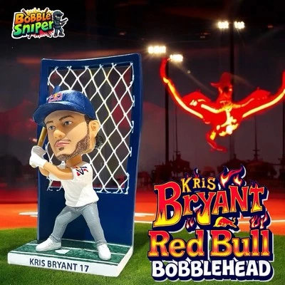 KRIS BRYANT Promotional "Red Bull" Original Prototype "Batting Cage" Bobblehead - Image 1 of 4