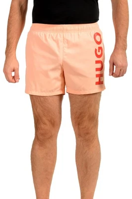 Pantalones Cortos de Natación Hugo Boss Para Hombre "ABAS" Rosa Estampado de Logotipo EE. UU. M IT 50 Foto 1 de 4