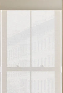 West Elm maßgefertigter natürlicher ungefütterter Rollo schneeweiß 29x66 - Bild 1 von 1