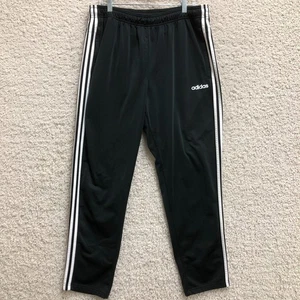 Pantalones de chándal Adidas extra grandes adultos negros a rayas bolsillos rectos para hombre logotipo XL - Imagen 1 de 9
