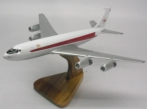 Boeing B-707 Transworld TWA Airplane Wood Model Replica Large Free Shipping - Picture 1 of 4